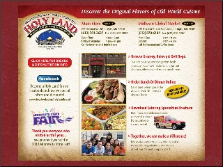 Web site www.holylandbrand.com, Holy Land Bakery & Grocery