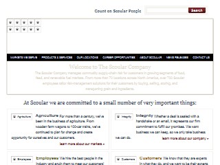 Web site www.scoular.com, Indusrtial Markets Div