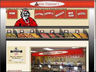 Web site http://vonhansons.com/&opi=79508299, Von Hansons Meats